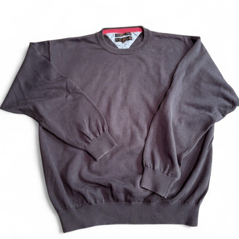 Vintage Tommy Hilfiger Gold Crewneck Sweater XXL Spellout Crest 90s Y2K Cotton